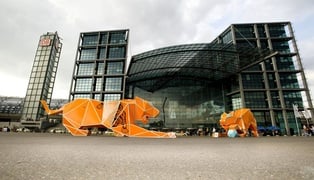 Digital origami tigers